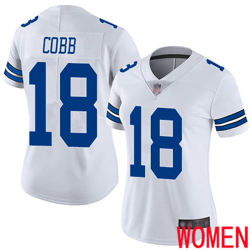 Women Dallas Cowboys Limited White Randall Cobb Road #18 Vapor Untouchable NFL Jersey